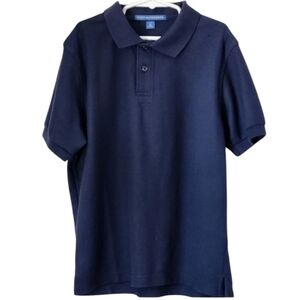 Port Authority Youth Boys Girls Unisex Polo Blue Shortsleeve Tshirt Medium‎